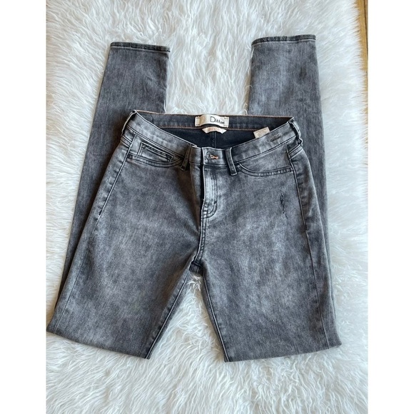Dittos Size 27 Gray Black Jeggings Mid Rise Jeans Preowned - Picture 4 of 7